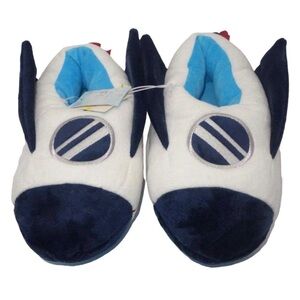 Cat & Jack White and Blue Rocket Ship Kids Slippers